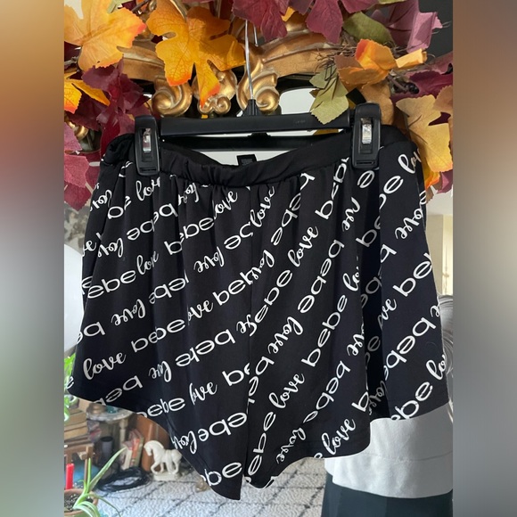 BEBE Black Pajamas - Shorts , Tank Top, and Robe Set - Picture 8 of 9